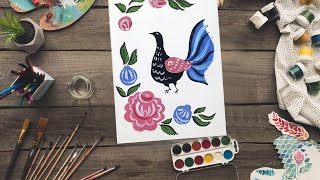 видео: Урок ИЗО в школе. 5 класс.   «Городецкая роспись».  Птица и цветы - школьная программа картинка: Урок ИЗО в школе. 5 класс.   «Городецкая роспись».  Птица и цветы - школьная программа