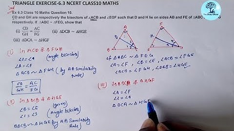 Q-10 Ex-6.3 TRIANGLE NCERT SOLUTION CLASS10 (By SK Sir MSc Maths 10 yrs exp.)#maths