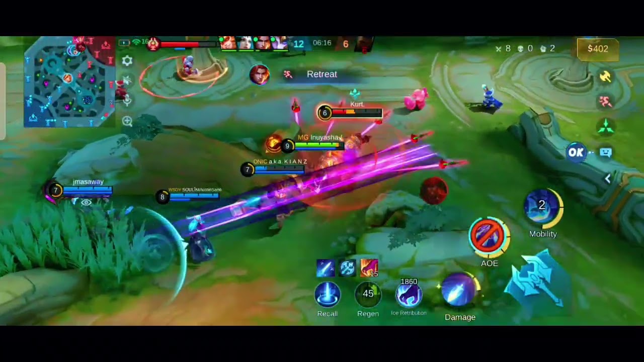 Gusion Triple kill☠️  Unstoppable🥵 Godlike😱