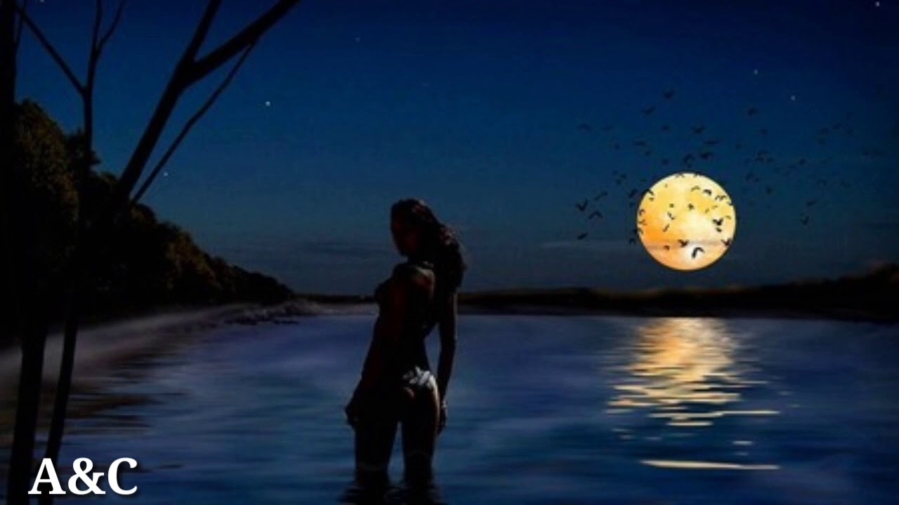 Мужчина месяц без женщины. Девушка-Луна. Море Луна девушка. Девушка под луной. Девушка в озере ночью.