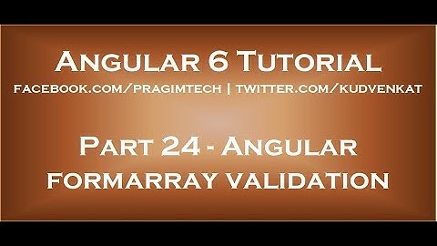Angular formarray-validatie