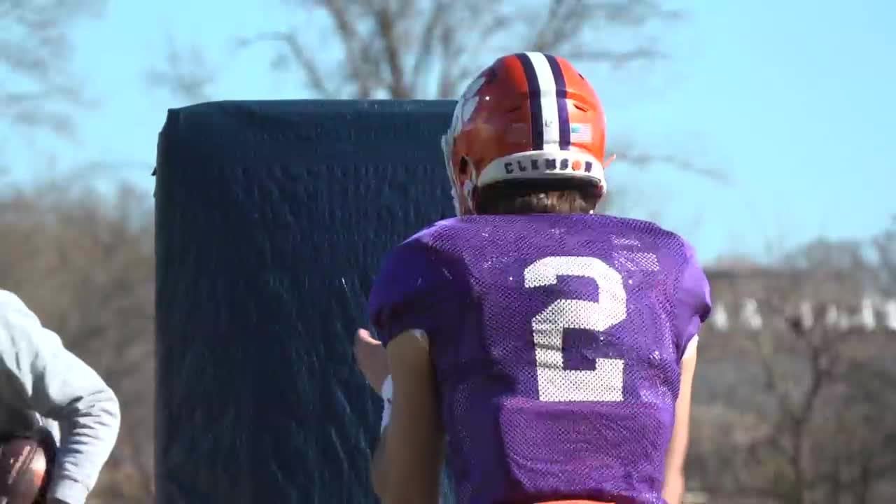 WATCH: Clemson football practices ahead of matchup with Penn State in Pinstripe Bowl
