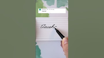 Vaishali - How to Write in Cursive
