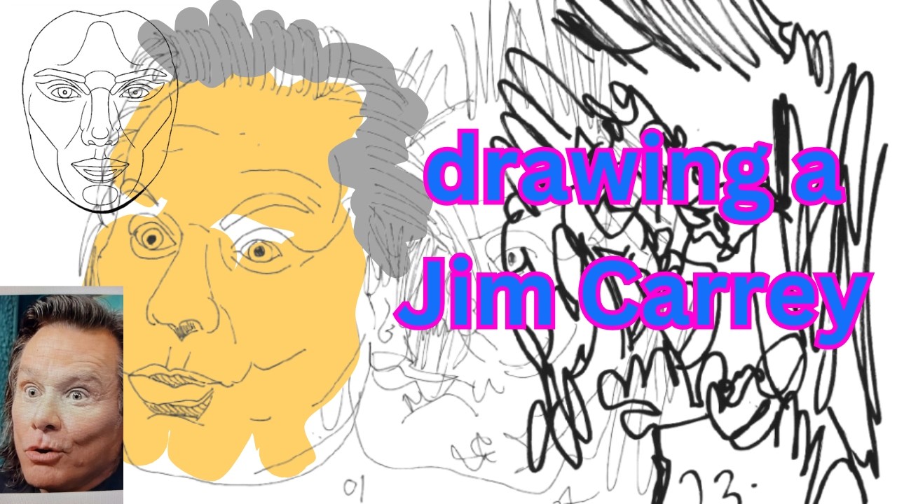 drawing Jim Carrey 23 times