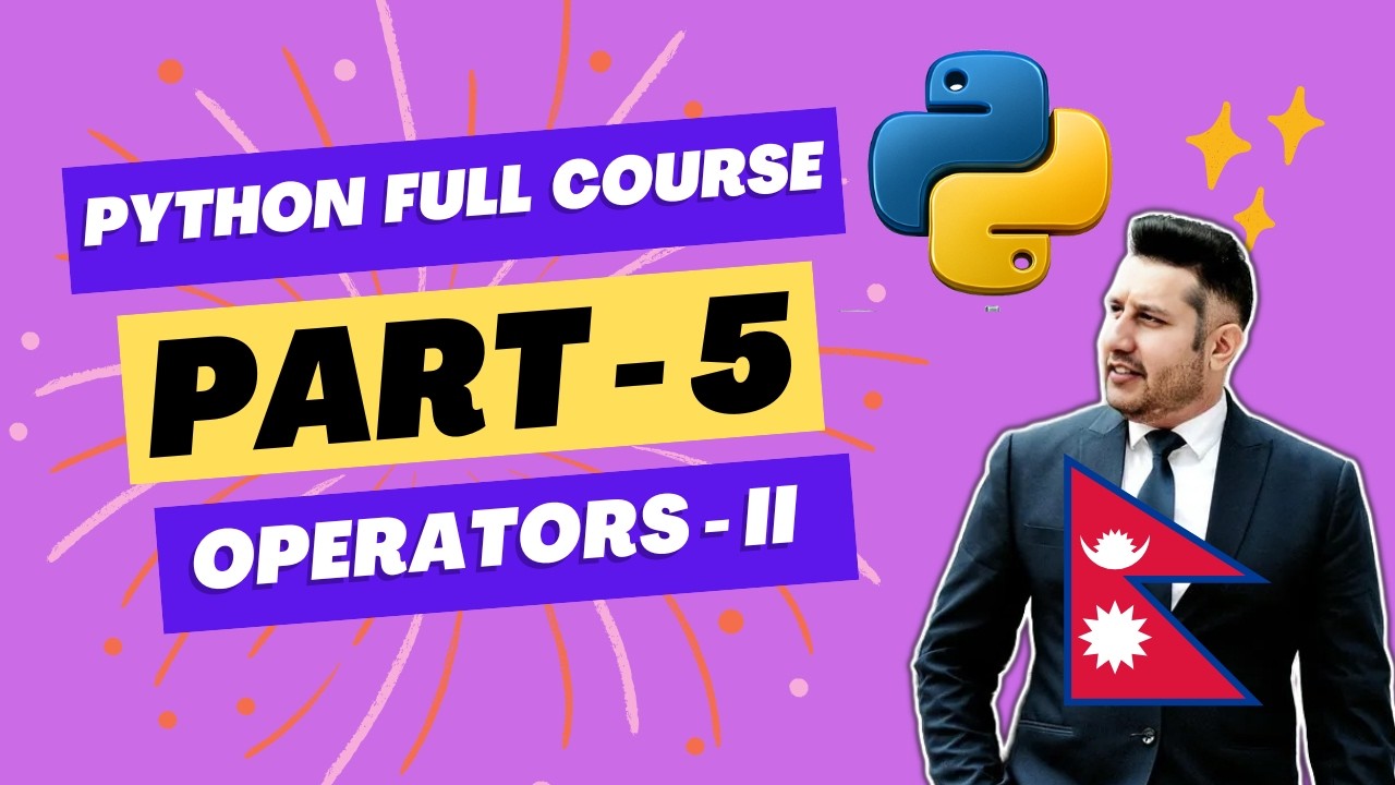 👉 Python Full Course from Beginners to Advanced Part 5 | Operators ...