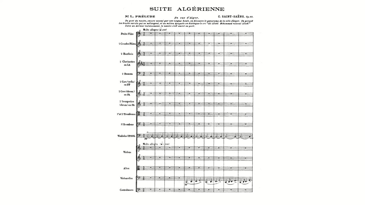 Saint-Saëns: Suite algérienne, Op. 60 (with Score)