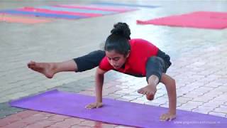 Girls Performs Difficult Yoga Asanas From District Yoga Championship Conducted By TDYPRA