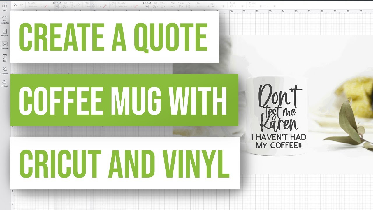 Cricut How to Make and Apply a Vinyl Decal on a Mug 