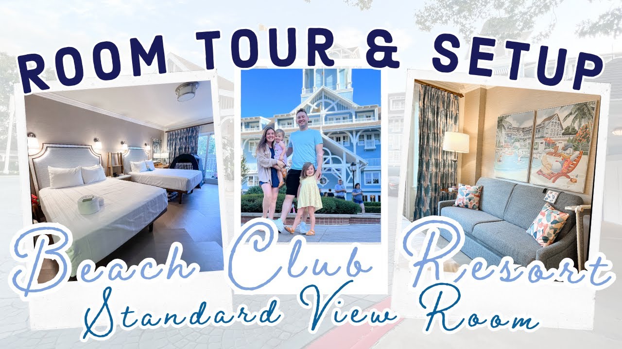 Disney's Beach Club Resort Standard View Room Tour and Setup