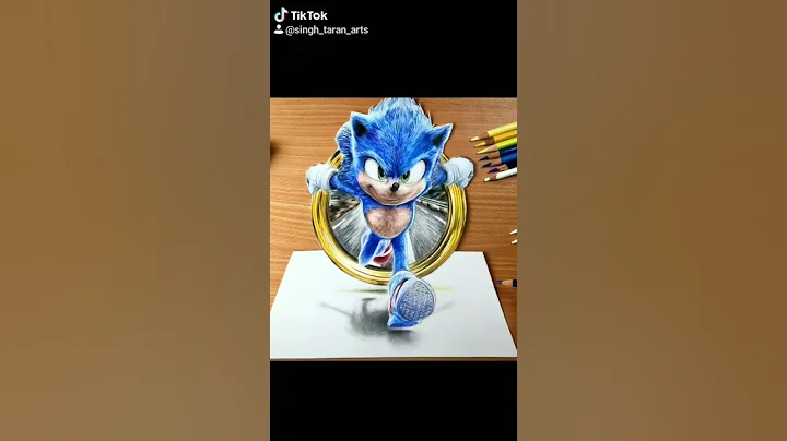 How to Draw Sonic The Hedgehog | 3d Drawing