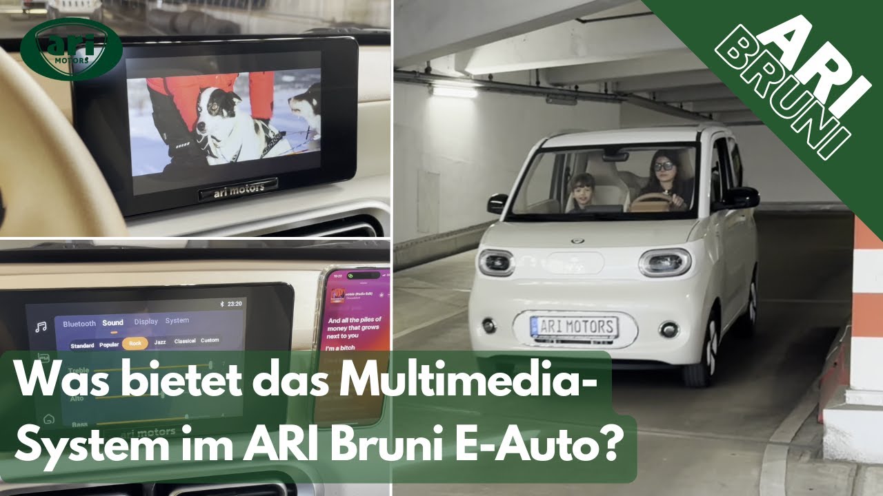 Multimedia im ARI Bruni Elektroauto – Alle Funktionen im Detail | Bluetooth, Touchscreen & mehr
