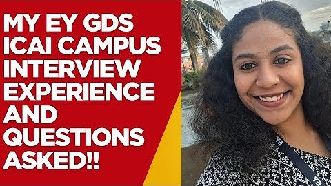 My EY GDS CA fresher icai campus interview questions#cafresher #interview #camotivation #cafinal 
