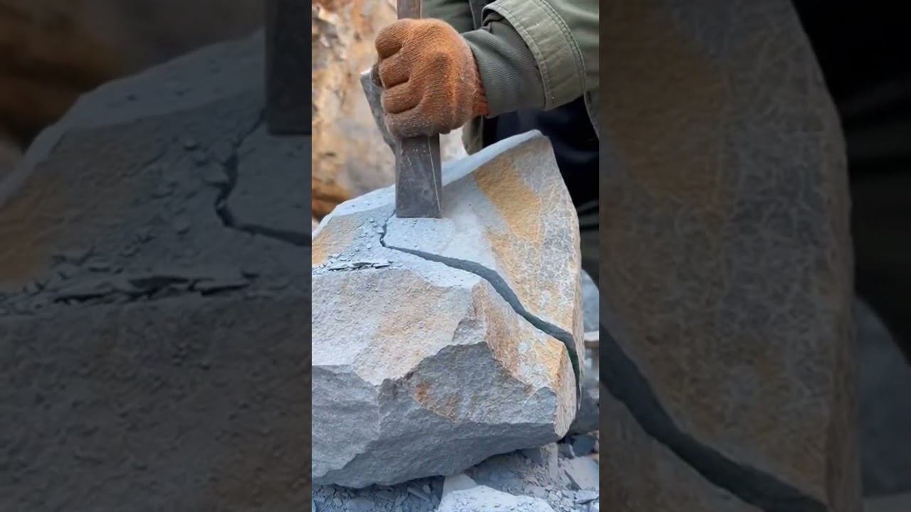 «Раскол твердой породы позволяет обнаружить скрытые слои природного малахита».