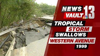 Tropical storm swallows Western Avenue: 1999