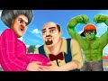 Hulk Nick vs Pregnant Miss T and Francis - Scary Teacher 3D  | Rainbow Game