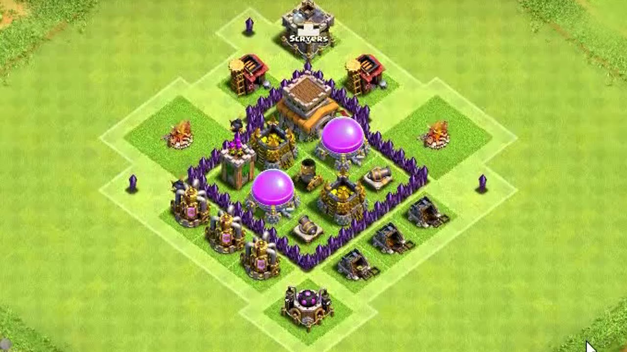 Clash Of Clans Town Hall 3 War Hybrid Base Sd Build You