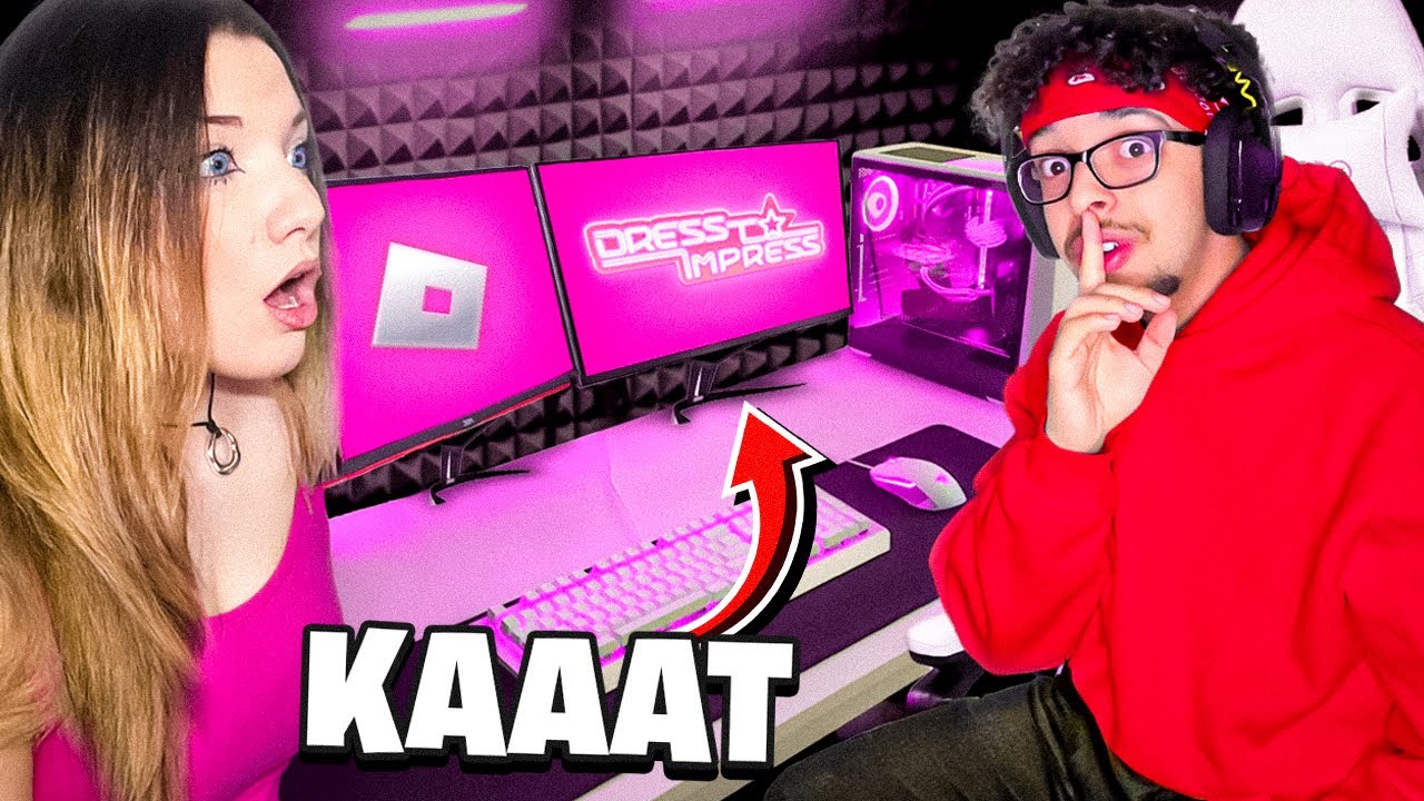 KAAAT MI BECCA MENTRE USO il SUO PC di NASCOSTO su ROBLOX