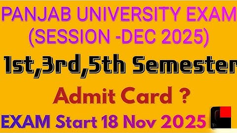 Punjab University Chandigarh Private/Regular/Reapper Datesheet Out l  BA,B.sc First Semester 2025