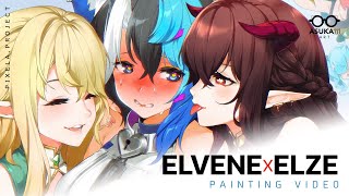 Elvene x Elze PIXELA Fan art | Painting Video