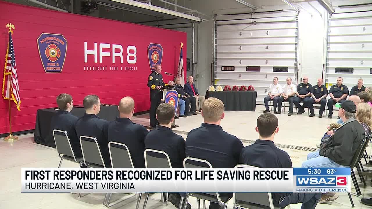 First responders recognized for life saving rescue - YouTube