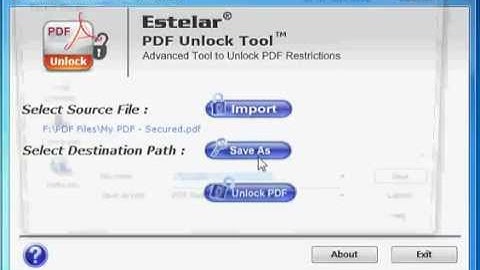 How to Unlock PDF File in XP/Windows 7/Windows 8