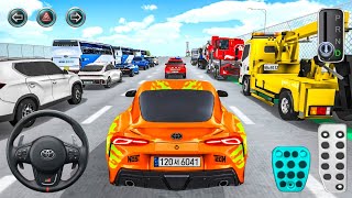 New Car Toyota Supra Driving in Eight Lane Highway - 3D Driving Class Android Games 2026 | Car Game screenshot 3