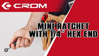 Mini Ratchet with 1/4" Hex End| EDC Tool Accessory | CROM Tool