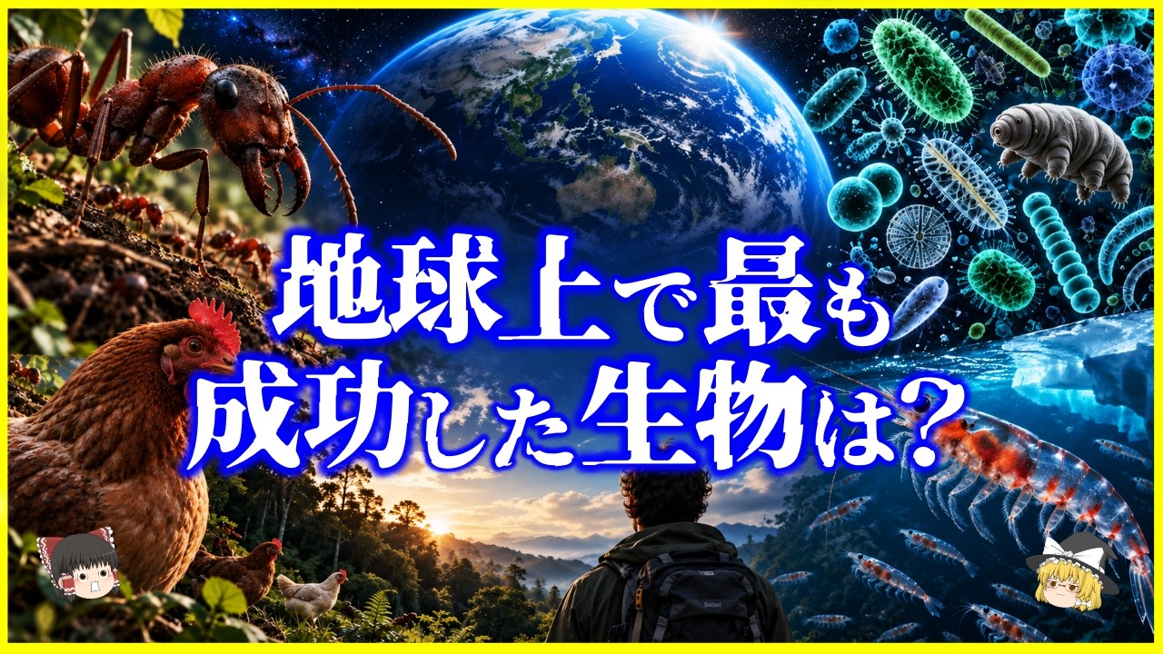 【ゆっくり解説】人間ではない…!?地球上でもっとも成功した生物は誰だ?を解説/重さ・種類・食物連鎖から見る生命の王者