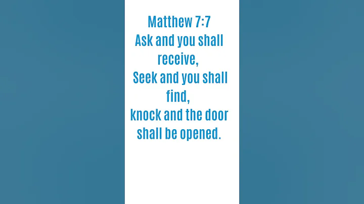 Matthew 7:7