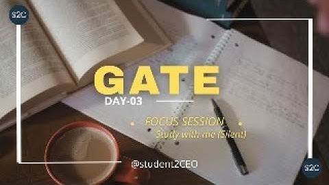 Study With Me: GATE 2026 Silent Focus Session|TOC Start | Day 3