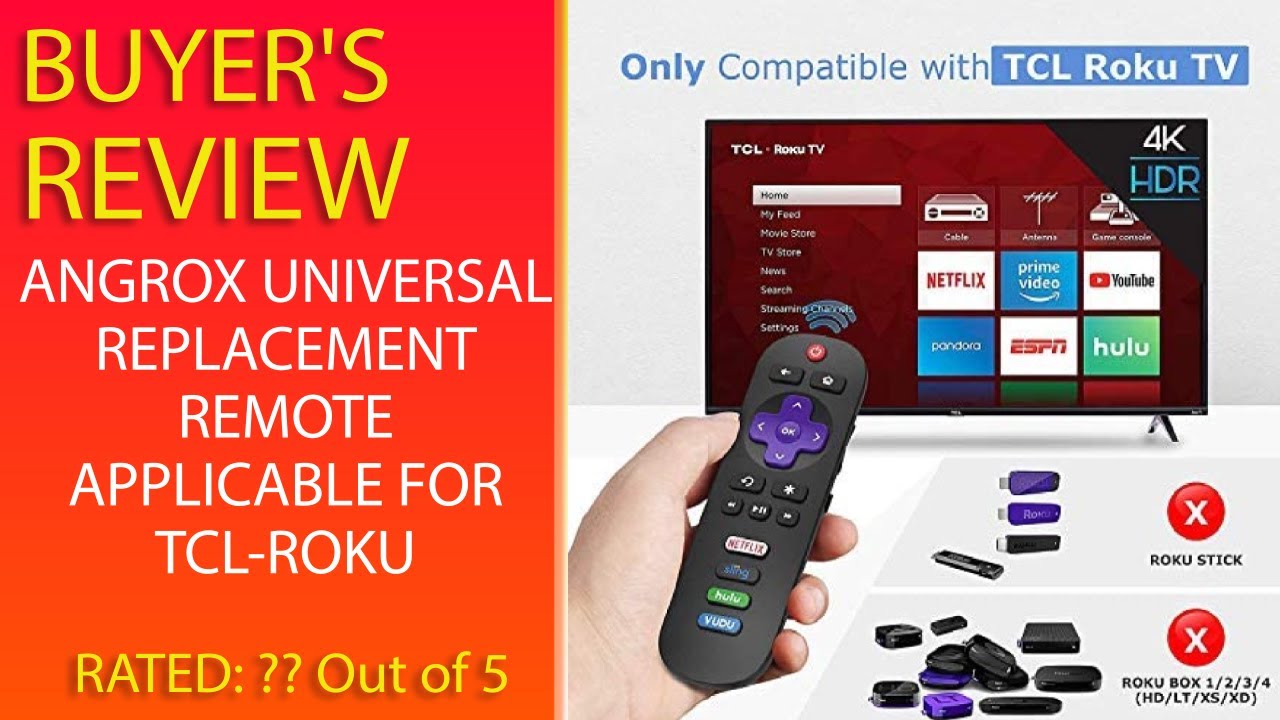 Review Angrox Universal Replacement Remote Applicable For Tcl-Roku