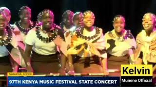 Sosit Girls Secondary school perform at the 97th Kenya Music Festival state concert 