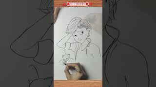 How to Draw Adrien Agreste and Plagg 🖤 | Easy Pencil Sketch Tutorial