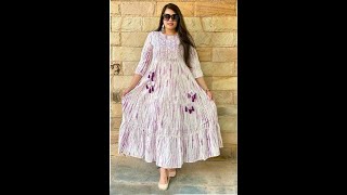 JD FINISHING BLUE EMBROIDERED ANARKALI DRESS screenshot 3