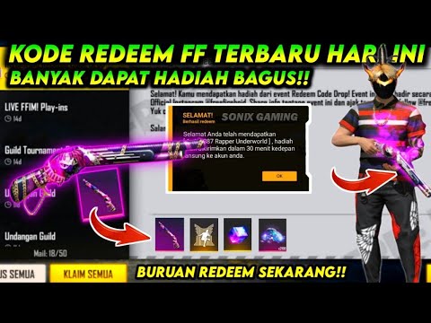 KODE REDEEM FREE FIRE TERBARU 2024 HARI INI‼️ADA SG2 RAPPER UNGU!!