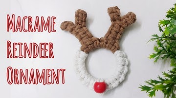 Easy Macrame Reindeer | Macrame Christmas Decoration | Macrame Ornament | Macrame Reindeer Ornament