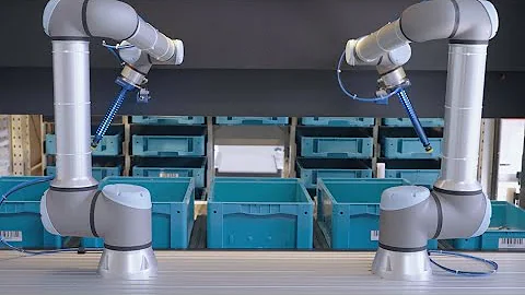 Robots Working Together - UR Cobots, Effimat and MiR Mobile Robots