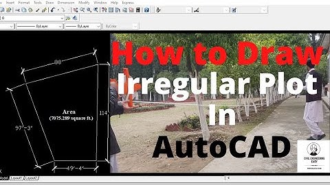 How to draw Irregular Plot Area in AutoCAD | Irregular Plotting in AutoCAD