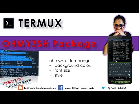 Termux-ohmyzsh - to change background color, font size and style