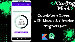 How to Implement Countdown Timer with Linear & Circular Progress Bar in Android Studio Kotlin
