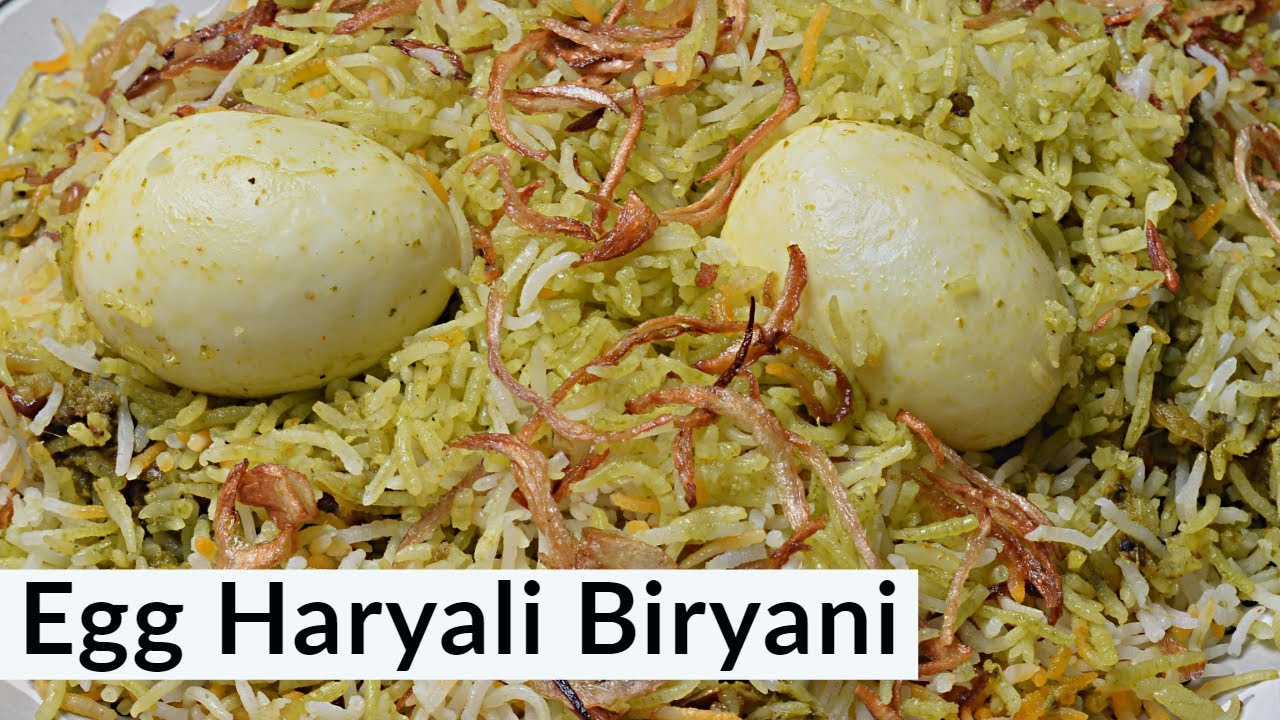 Hariyali Egg Biryani - Green Masala Lunch Box Biryani - Every Day Biryani Recipe | Vahchef - VahRehVah