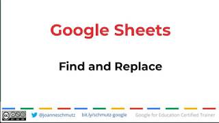Google Sheets - Find and Replace