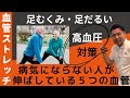 高血圧・足のむくみ・足のだるさ・手足の冷え【血管ストレッチ】でゴースト血管を治す!高齢者でも出来る~足の筋肉ストレッチ5選~