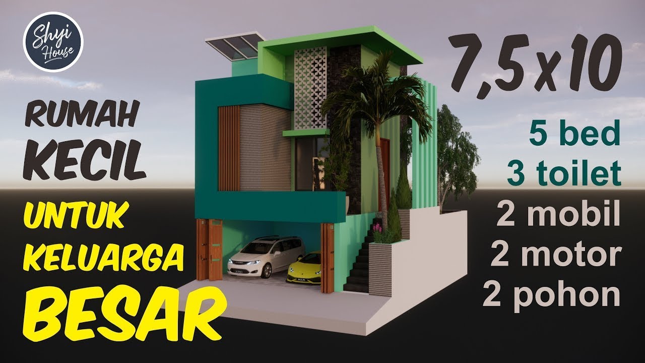 Split Level House 7x10 meters modern minimalist 4 bedrooms 3 bathrooms rooftop garden garage design