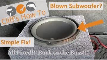 Repair Blown Subwoofer!!! (Spider Separated From Cone)