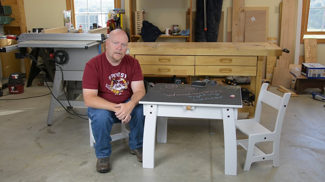 Kids Table and Chairs Woodworkers Fighting Cancer YouTube