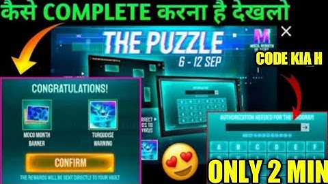 HOW TO COMPLETE PUZZLE EVENT IN FREE FIRE | The puzzle event free fire || Moco New Puzzle Event ||