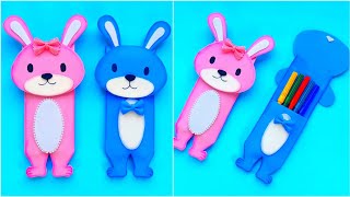 DIY Estuche Guardalapices de Goma Eva 🐰🐇 Útiles Escolares de Foami para regalar o vender 🤑