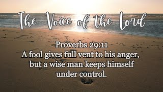 Proverbs 29:11 The Voice of the Lord  October 2, 2021 by Pastor Teck Uy