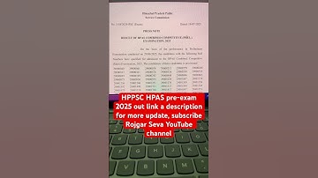 HPPSC HPAS Pre Exam Result 2025 Out | Download PDF Now | For Support  ID: aarav22081993jais-1@okaxis